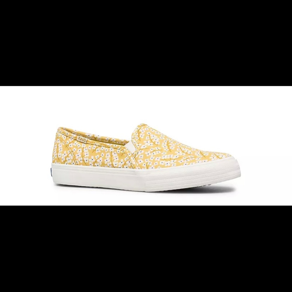 KEDS WOMENS DOUBLE DECKER SLIP ON SNEAKER - PALE YELLOW